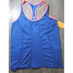 Avia Body Mapped Singlet Blue Neon Orange Tank Women's XL New